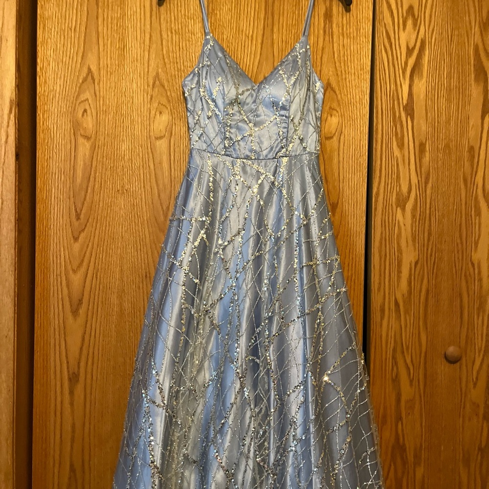 GBG Los Angeles Light Blue Spaghetti Strap Dress